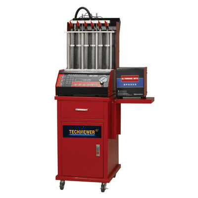 kualitas  Ultrasonic Auto Fuel Injector Tester And Cleaner 6 Nozzle For Vehicle pabrik